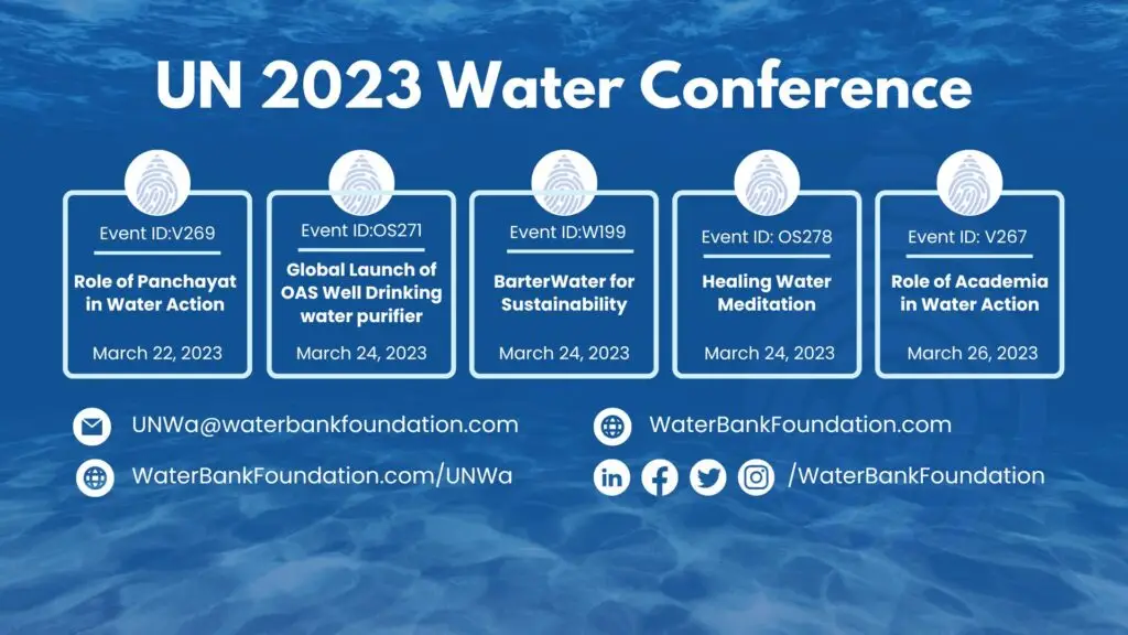 UN2023WaterCon WBF events